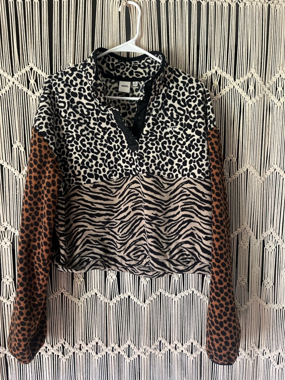 Vans Animal Print Snap Pullover